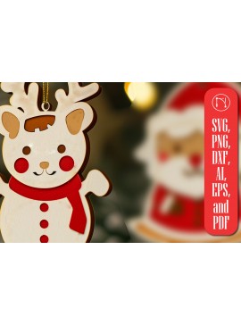 Σετ των 3 Intra απο ξύλο plywood 3mm-4mm πάχος Χριστουγεννιάτικα στολίδια Cut Δίασταση 8x8 cm INTRAFABR-100160743