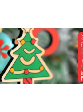 Σετ των 3 Intra απο ξύλο plywood 3mm-4mm πάχος Χριστουγεννιάτικα στολίδια Cut Δίασταση 8x8 cm INTRAFABR-100177505