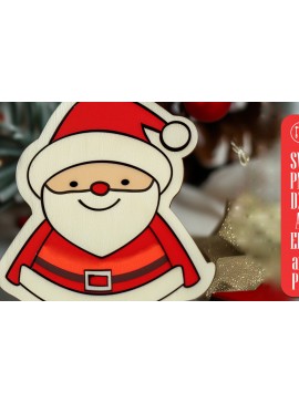 Σετ των 3 Intra απο ξύλο plywood 3mm-4mm πάχος Χριστουγεννιάτικα στολίδια Cut Δίασταση 8x8 cm INTRAFABR-100181228