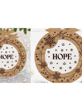 Σετ των 3 Intra απο ξύλο plywood 3mm-4mm πάχος Χριστουγεννιάτικα Στολίδια ,  Γέννησης Δίασταση 8x8 cm INTRAFABR-111938115