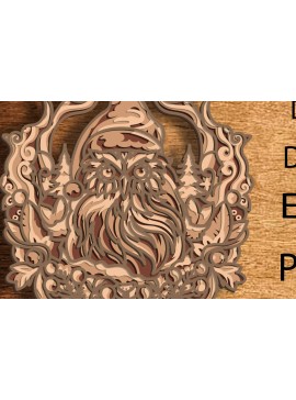 Σετ των 2 Intra απο ξύλο plywood 3mm-4mm πάχος Christmas Owl Multilayer /Papercut Δίασταση 15x15 cm INTRAFABR-82662435