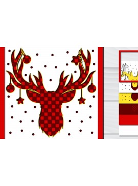 Σετ των 2 Intra απο ξύλο plywood 3mm-4mm πάχος Χριστουγεννιάτικο 3d Paper Cut Δίασταση 1500x1500 cm INTRAFABR-78793238