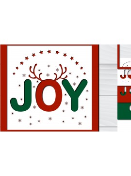 Σετ των 2 Intra απο ξύλο plywood 3mm-4mm πάχος Χριστουγεννιάτικο 3d Paper Cut Δίασταση 1500x1500 cm INTRAFABR-78793242