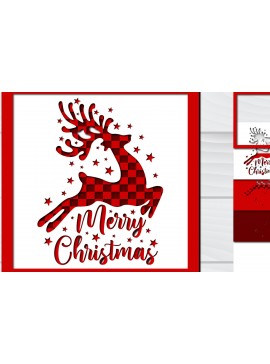 Σετ των 2 Intra απο ξύλο plywood 3mm-4mm πάχος Χριστουγεννιάτικο 3d Paper Cut Δίασταση 1500x1500 cm INTRAFABR-78793247