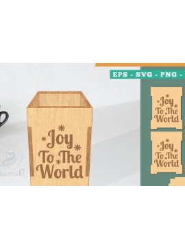 Σετ των 2 Intra απο ξύλο plywood 3mm-4mm πάχος Πρότυπο κοπής με λέιζερ χριστουγεννιάτικο κουτί μολυβιών Δίασταση 15x15 cm INTRAFABR-111488169