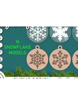 Σετ των 3 Intra απο ξύλο plywood 3mm-4mm πάχος Χριστουγεννιάτικο μενταγιόν για Δίασταση 3x3 cm INTRAFABR-42473990