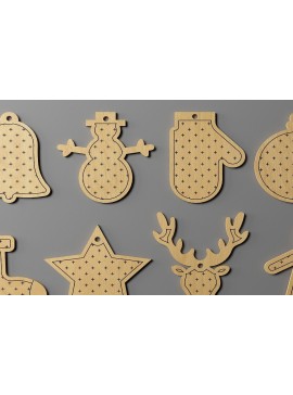 Intra απο ξύλο plywood 3mm-4mm πάχος Χριστουγεννιάτικο Κρεμαστό Αντικείμενο / Πρωτοχρονιά Δίασταση 30x20 cm INTRAFABR-44666830