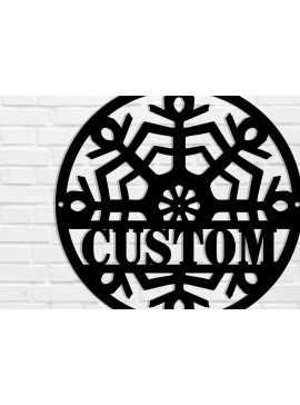 Σετ των 2 Intra απο ξύλο plywood 3mm-4mm πάχος Χριστουγεννιάτικη Προσωποποιημένη Μεταλλική Πινακίδα Δίασταση 3600x3600 cm INTRAFABR-105589104