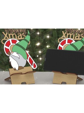 Σετ των 2 Intra απο ξύλο plywood 3mm-4mm πάχος Χριστουγεννιάτικο Τηλεφωνικό Σταντ | Θήκη τηλεφώνου Δίασταση 15x15 cm INTRAFABR-108524139