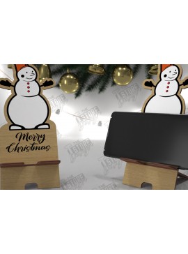 Σετ των 2 Intra απο ξύλο plywood 3mm-4mm πάχος Χριστουγεννιάτικη Επιτραπέζια Τηλεφωνική Βάση | Ιδέα δώρου Δίασταση 15x15 cm INTRAFABR-107824319