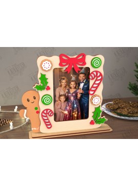 Σετ των 2 Intra απο ξύλο plywood 3mm-4mm πάχος Χριστουγεννιάτικη κορνίζα | Διακοπές | Δώρο Δίασταση 20x30 cm INTRAFABR-111362847