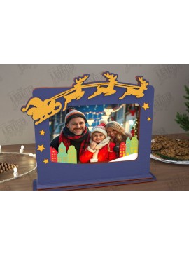 Intra απο ξύλο plywood 3mm-4mm πάχος Χριστουγεννιάτικη κορνίζα | Διακοπές | Δώρο Δίασταση 20x30 cm INTRAFABR-111362851