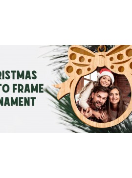 Σετ των 2 Intra απο ξύλο plywood 3mm-4mm πάχος Χριστουγεννιάτικο στολίδι κορνίζας. Μπιχλιμπίδι Δίασταση 20x30 cm INTRAFABR-81910451