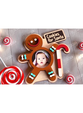 Σετ των 2 Intra απο ξύλο plywood 3mm-4mm πάχος Χριστουγεννιάτικο Photo Magnet | Ιδέα δώρου | CNC Δίασταση 15x15 cm INTRAFABR-108898218