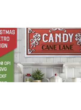 Σετ των 3 Intra απο ξύλο plywood 3mm-4mm πάχος Σχέδιο κοπής με λέιζερ Χριστουγεννιάτικο ρετρό σημάδι Δίασταση 15x15 cm INTRAFABR-105197541