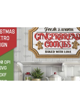 Σετ των 2 Intra απο ξύλο plywood 3mm-4mm πάχος Σχέδιο κοπής με λέιζερ Χριστουγεννιάτικο ρετρό σημάδι Δίασταση 15x15 cm INTRAFABR-105197038