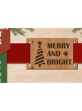 Σετ των 2 Intra απο ξύλο plywood 3mm-4mm πάχος Χριστουγεννιάτικη κορδέλα δώρου Ετικέτα κοπής με λέιζερ Δίασταση 15x15 cm INTRAFABR-83502318