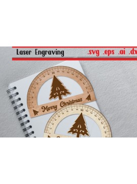 Σετ των 2 Intra απο ξύλο plywood 3mm-4mm πάχος Christmas Ruler Arch - Καλά Χριστούγεννα Δίασταση 15x15 cm INTRAFABR-111337156