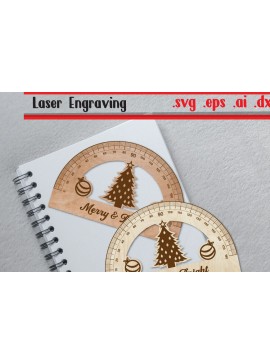 Σετ των 2 Intra απο ξύλο plywood 3mm-4mm πάχος Christmas Ruler Arch - Ruler Protactor Δίασταση 15x15 cm INTRAFABR-111646997