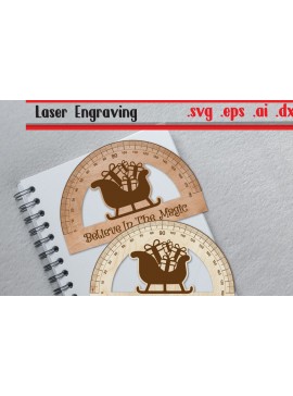 Σετ των 2 Intra απο ξύλο plywood 3mm-4mm πάχος Christmas Ruler Arch - Ruler Protactor Δίασταση 15x15 cm INTRAFABR-111716935