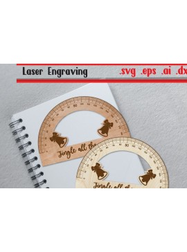 Σετ των 2 Intra απο ξύλο plywood 3mm-4mm πάχος Christmas Ruler Arch - Ruler Protactor Δίασταση 15x15 cm INTRAFABR-111844240