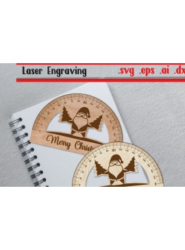 Σετ των 3 Intra απο ξύλο plywood 3mm-4mm πάχος Christmas Ruler Arch - Ruler Protactor Δίασταση 15x15 cm INTRAFABR-110644955