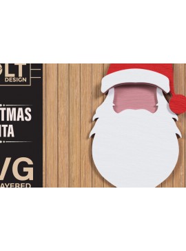 Intra απο ξύλο plywood 3mm-4mm πάχος Χριστουγεννιάτικο3D Santa Δίασταση 20x30 cm INTRAFABR-85075309