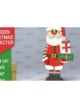 Σετ των 2 Intra απο ξύλο plywood 3mm-4mm πάχος Χριστουγεννιάτικο ντεκόρ με λέιζερ Δίασταση 15x15 cm INTRAFABR-104437160