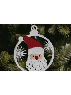 Σετ των 3 Intra απο ξύλο plywood 3mm-4mm πάχος Χριστουγεννιάτικο στολίδι του Άγιου Βασίλη, κομμένα Δίασταση 4x4 cm INTRAFABR-85224968