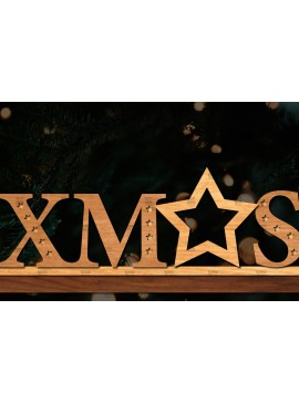 Σετ των 2 Intra απο ξύλο plywood 3mm-4mm πάχος Χριστουγεννιάτικη σκηνή 3D Δίασταση 15x15 cm INTRAFABR-113220216