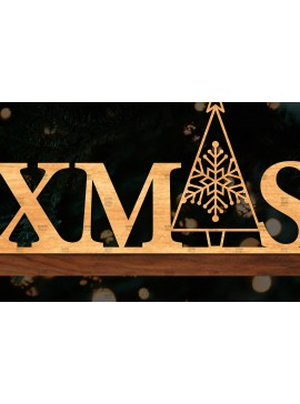 Σετ των 2 Intra απο ξύλο plywood 3mm-4mm πάχος Χριστουγεννιάτικη σκηνή 3D Δίασταση 15x15 cm INTRAFABR-113220132