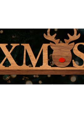 Σετ των 2 Intra απο ξύλο plywood 3mm-4mm πάχος Χριστουγεννιάτικη σκηνή 3D Δίασταση 15x15 cm INTRAFABR-113220190