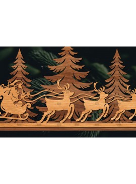 Σετ των 2 Intra απο ξύλο plywood 3mm-4mm πάχος Χριστουγεννιάτικη Σκηνή Δίασταση 15x15 cm INTRAFABR-106402872