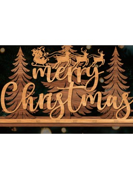 Σετ των 2 Intra απο ξύλο plywood 3mm-4mm πάχος Χριστουγεννιάτικη Σκηνή Δίασταση 15x15 cm INTRAFABR-106402910