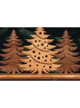 Σετ των 2 Intra απο ξύλο plywood 3mm-4mm πάχος Χριστουγεννιάτικη Σκηνή Δίασταση 15x15 cm INTRAFABR-106403049
