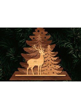 Σετ των 2 Intra απο ξύλο plywood 3mm-4mm πάχος Χριστουγεννιάτικη Σκηνή Δίασταση 15x15 cm INTRAFABR-107826899