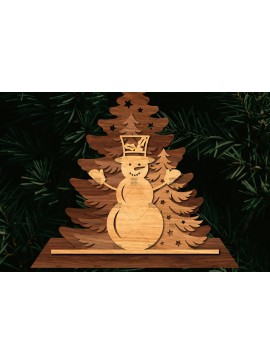 Σετ των 2 Intra απο ξύλο plywood 3mm-4mm πάχος Χριστουγεννιάτικη Σκηνή Δίασταση 15x15 cm INTRAFABR-107826983