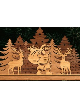 Σετ των 2 Intra απο ξύλο plywood 3mm-4mm πάχος Χριστουγεννιάτικη Σκηνή Δίασταση 15x15 cm INTRAFABR-107827150