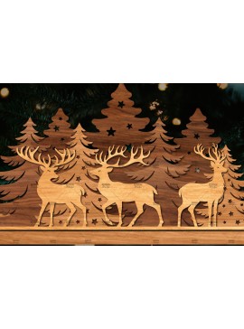 Σετ των 2 Intra απο ξύλο plywood 3mm-4mm πάχος Χριστουγεννιάτικη Σκηνή Δίασταση 15x15 cm INTRAFABR-107827184