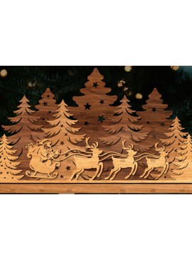 Σετ των 2 Intra απο ξύλο plywood 3mm-4mm πάχος Χριστουγεννιάτικη Σκηνή Δίασταση 15x15 cm INTRAFABR-107827350