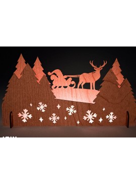Σετ των 2 Intra απο ξύλο plywood 3mm-4mm πάχος Χριστουγεννιάτικη Σκηνή |Χριστούγεννα Δίασταση 15x15 cm INTRAFABR-73286693