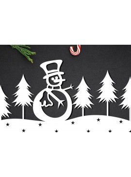 Σετ των 2 Intra απο ξύλο plywood 3mm-4mm πάχος Χριστουγεννιάτικο Σκηνικό Χαρτί Κοπή Δίασταση 15x15 cm INTRAFABR-111784229