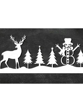 Σετ των 2 Intra απο ξύλο plywood 3mm-4mm πάχος Χριστουγεννιάτικο Σκηνικό Χαρτί Κοπή Δίασταση 15x15 cm INTRAFABR-111784195