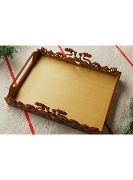 Σετ των 2 Intra απο ξύλο plywood 3mm-4mm πάχος Πρότυπο Δίσκου σερβιρίσματος Χριστουγέννων | CNC Δίασταση 15x15 cm INTRAFABR-107886845