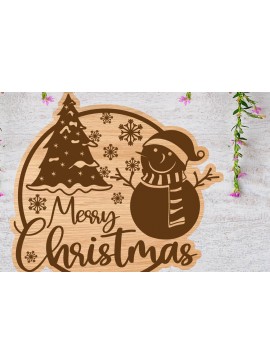 Σετ των 2 Intra απο ξύλο plywood 3mm-4mm πάχος Χριστουγεννιάτικη πινακίδα 10 | Χριστουγεννιάτικη Δίασταση 30x20 cm INTRAFABR-86277692