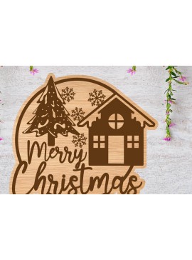 Intra απο ξύλο plywood 3mm-4mm πάχος Χριστουγεννιάτικη πινακίδα 8 | Χριστουγεννιάτικη Δίασταση 30x20 cm INTRAFABR-85791649