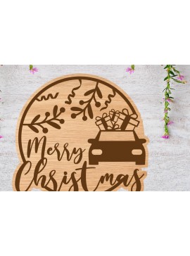 Σετ των 2 Intra απο ξύλο plywood 3mm-4mm πάχος Χριστουγεννιάτικη πινακίδα 9 | Χριστουγεννιάτικη Δίασταση 30x20 cm INTRAFABR-86135105