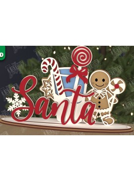 Σετ των 3 Intra απο ξύλο plywood 3mm-4mm πάχος Χριστουγεννιάτικη πινακίδα |Εορταστική διακόσμηση| Ιδέα δώρου Δίασταση 15x15 cm INTRAFABR-107358824