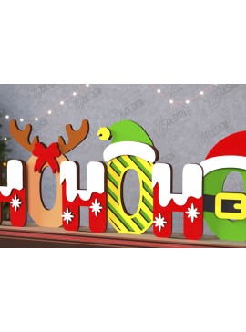 Σετ των 2 Intra απο ξύλο plywood 3mm-4mm πάχος Χριστουγεννιάτικη πινακίδα | Διακοσμήσεις διακοπών Δίασταση 15x15 cm INTRAFABR-111630584