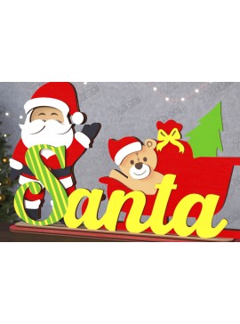 Σετ των 2 Intra απο ξύλο plywood 3mm-4mm πάχος Χριστουγεννιάτικη πινακίδα | Διακοσμήσεις διακοπών Δίασταση 15x15 cm INTRAFABR-111630880